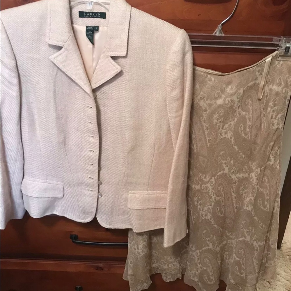 Ralph Lauren Tweed Jacket & Silk Paisley Skirt